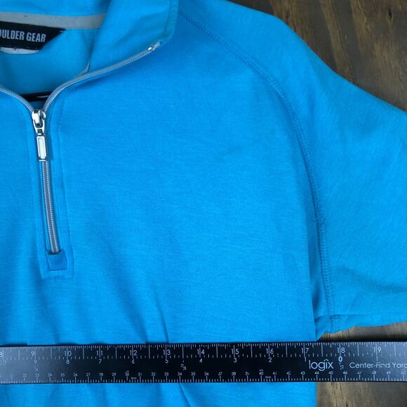 Boulder Gear Womens Jacket Blue Fleece 1/4 Zip Gorpcore Outdoors Warm Medium - Picture 8 of 12